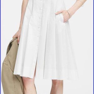 NEW BANANA REPUBLIC WHITE BUTTON DOWN FIT & FLARE